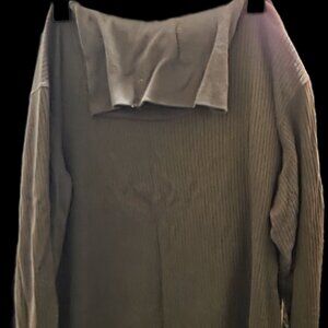 Vintage Avenue Chocolate Brown Ribbed Knit Turtleneck